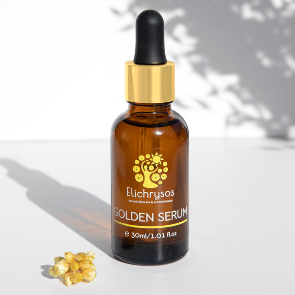 Golden Serum φυσικός ορός προσώπου με ελίχρυσο για θρέψη και λάμψη επιδερμίδας